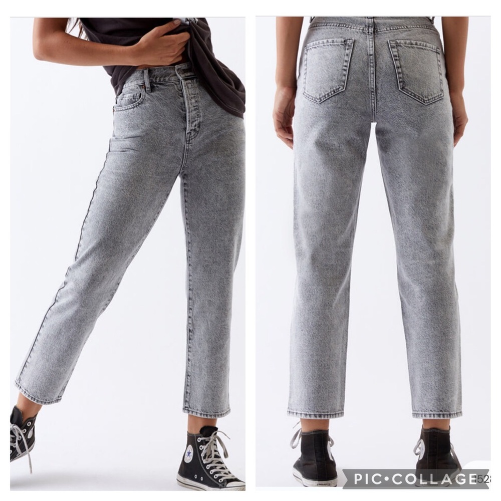 SIZE 22 PacSun Gray High Rise Straight Jeans